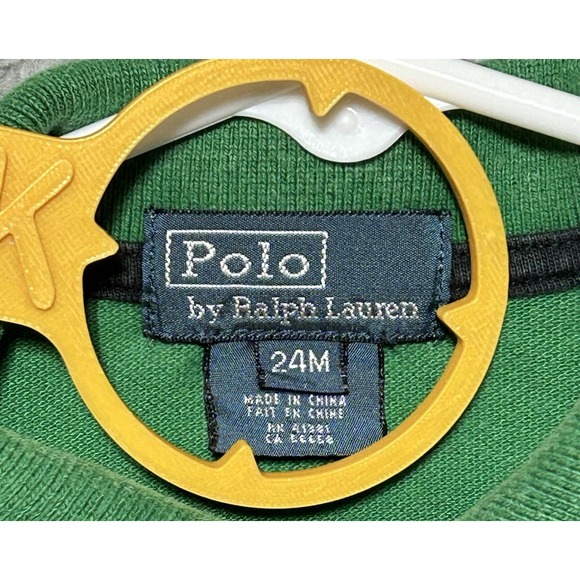 Ralph Lauren Polo Green And Black Big Pony #3 Boys Size 24 Months Preppy - Picture 3 of 9